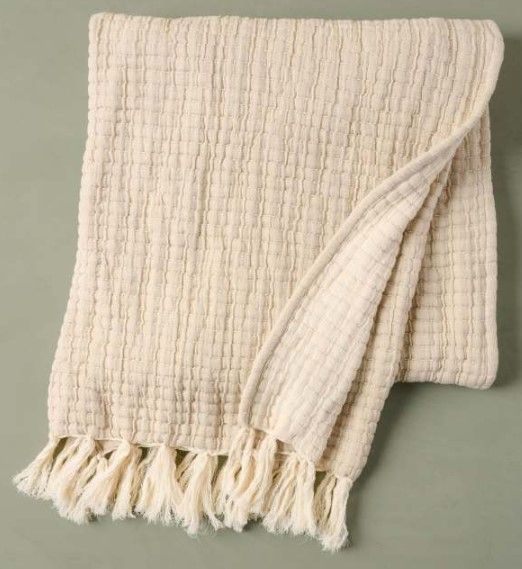 Magnolia Home By Joanna Gaines Oatmeal Tassel Throw Johnson's Furniture 