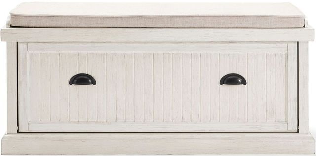 Crosley Furniture® Seaside Distressed White Entryway Bench-1