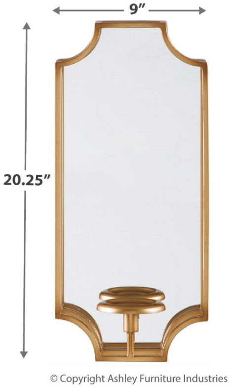 Signature Design by Ashley® Dumi Goldtone Wall Sconce-2