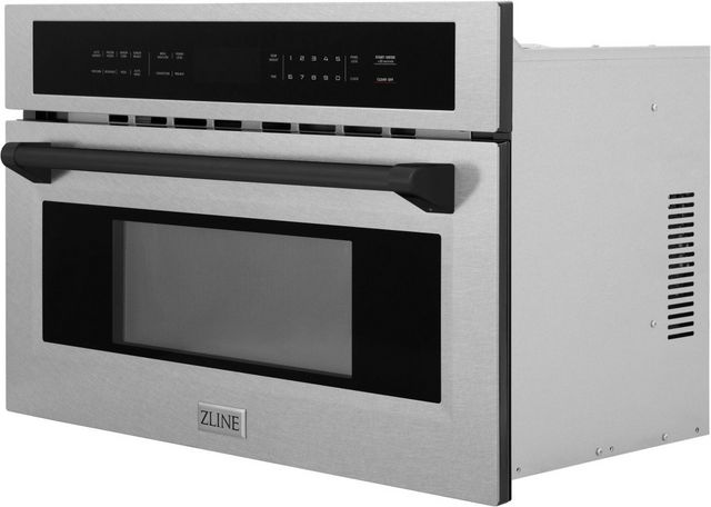 ZLINE Autograph Edition 1.6 Cu. Ft. DuraSnow® Stainless Steel Electric Speed Oven-2
