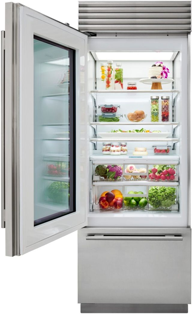 Sub-Zero® Classic Series 17.0 Cu. Ft. Stainless Steel Built In Bottom ...