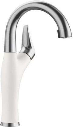 Blanco® Artona Bar Stainless Finish/White 2.2 GPM Sink Faucet