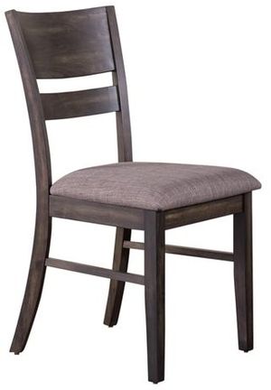 Liberty Furniture Anglewood Dark Umber Brown Slat Back Upholstered Side Chair