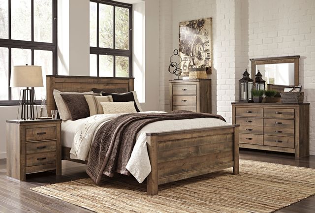 Signature Design by Ashley® Trinell Rustic Brown Queen Panel Rails 2
