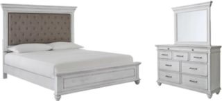 Benchcraft® Kanwyn 3-Piece Whitewash Queen Panel Bed Set