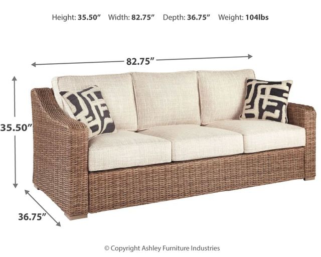 Signature Design by Ashley® Beachcroft Beige Sofa with Cushion 5