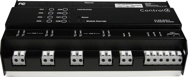 Control4® DIN-Rail 8-Channel Forward Phase Dimmer 0