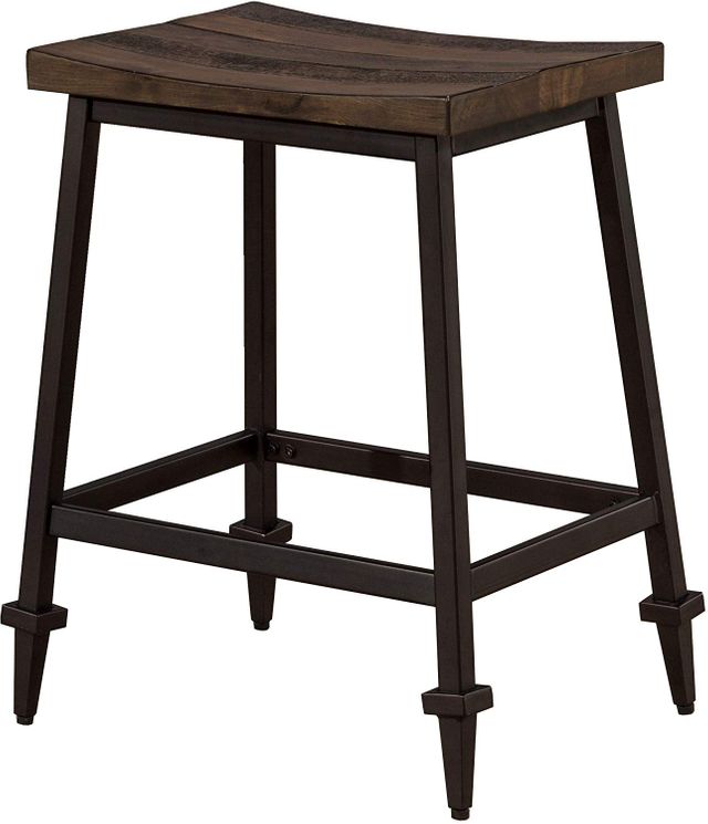 Hillsdale Furniture Trevino Walnut Set of 2 Backless NonSwivel Counter Height Stools House of