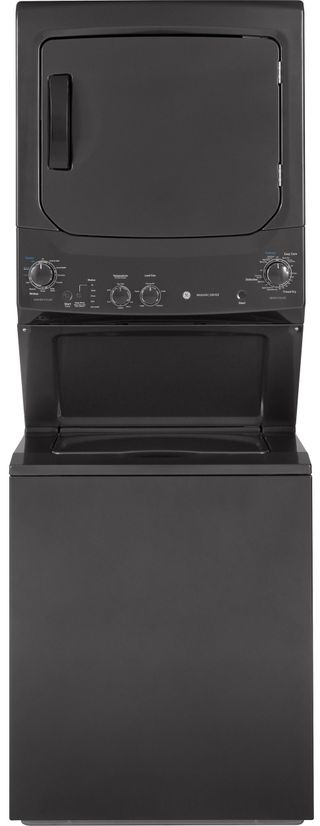 GE® Unitized Spacemaker® Stack Laundry-Diamond Gray
