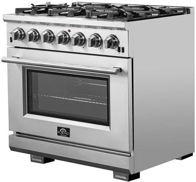 FORNO® Alta Qualita 36" Stainless Steel Pro Style Dual Fuel Natural Gas Range 2