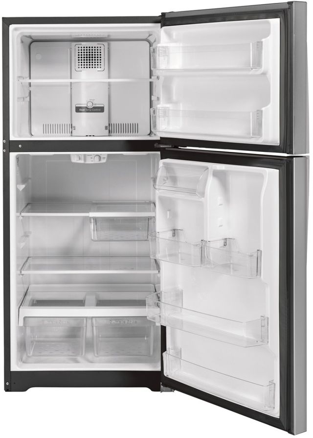 OPEN BOX | LIKE NEW - GE® 19.2 Cu. Ft. Fingerprint Resistant Stainless Steel Top Freezer Refrigerator-2