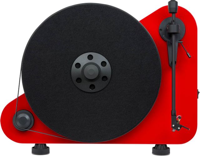 Pro-Ject Red Matte Vertical Right-Handed Plug and Play Turntable