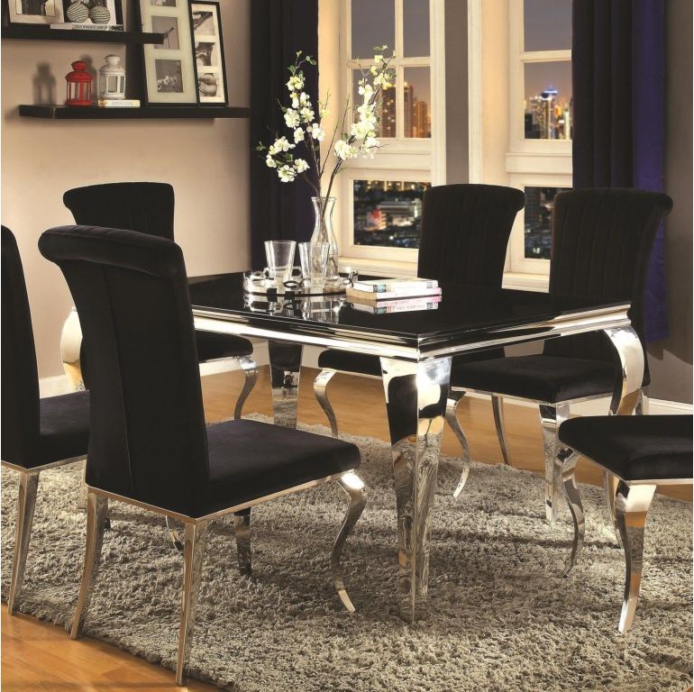 Coaster® Barzini Set Of 4 Black Side Chairs | Midwest Clearance Center ...