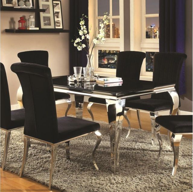 Coaster® Barzini Set of 4 Black Side Chairs 2