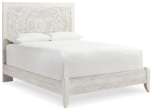 Signature Design by Ashley® Paxberry 5-Piece Whitewash King Panel Bed Set-1