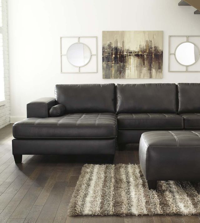 Signature Design by Ashley® Nokomis 2-Piece Charcoal Right-Arm Facing Sectional with Chaise-1