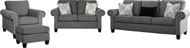Benchcraft® Agleno 4-Piece Charcoal Living Room Seating Set