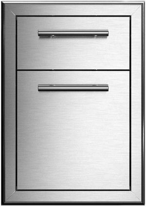 XO 16" Stainless Look Outdoor Double Drawer