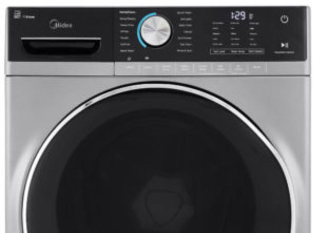 Midea® 5.2 Cu. Ft. Front Load Washer & 8.0 Cu. Ft. Gas Dryer Graphite Laundry Pair 12