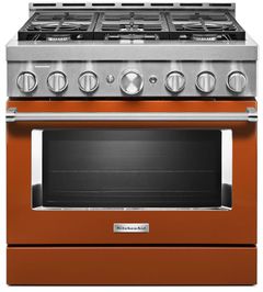 KitchenAid® 36" Scorched Orange Smart Commercial-Style Gas Range