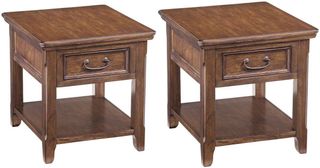 Signature Design by Ashley® Woodboro 2-Piece Dark Brown Living Room Table Set