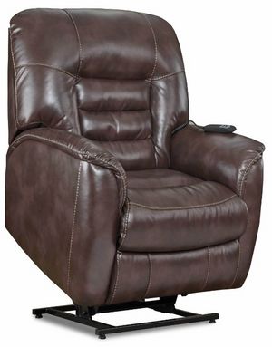 HomeStretch 208 Contemporary Track Arm Brown Power Reclining Lift Chair