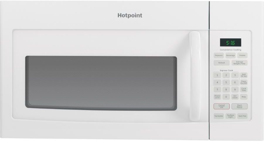 Hotpoint® 1.6 Cu. Ft. White Over The Range Microwave-RVM5160DHWW