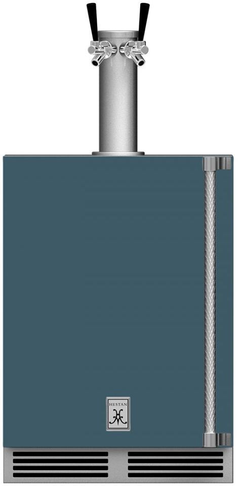 Hestan GFDS Series 5.2 Cu. Ft. Pacific Fog Outdoor Double Faucet Beer Dispenser-0