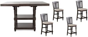 Winners Only® Xcalibur 5-Piece Espresso Dining Table Set