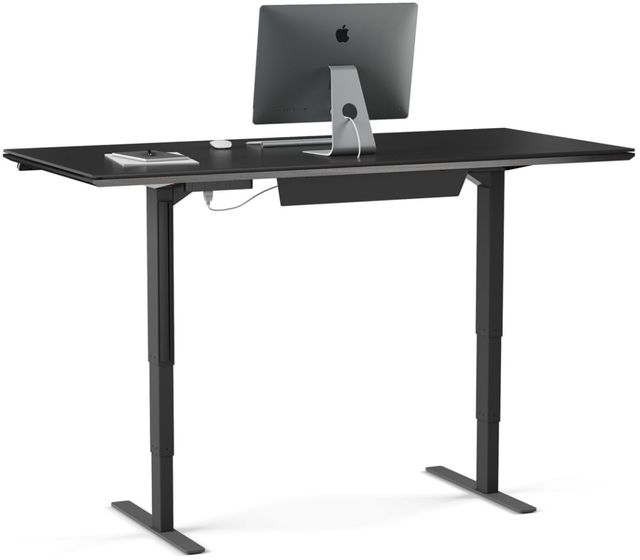 BDI Sequel® Charcoal Stained Ash Lift Desk 1
