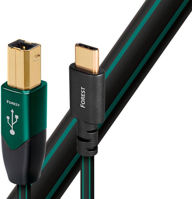 AudioQuest® Forest Green 0.75 M USB C to B Cable