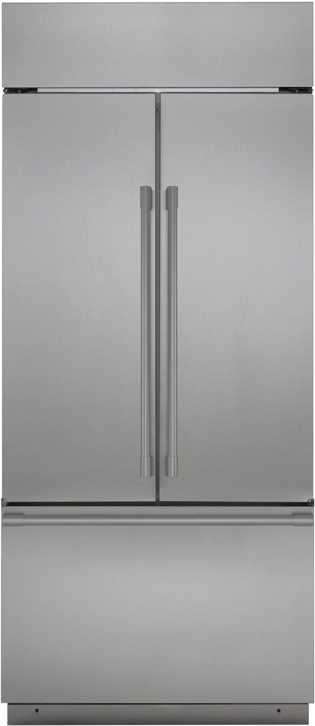 Monogram® 20.8 Cu. Ft. Stainless Steel Built In French Door Refrigerator-0