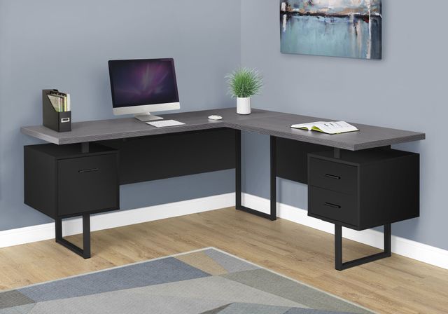 Monarch Specialties Inc. Black 70" L Shaped Computer Desk