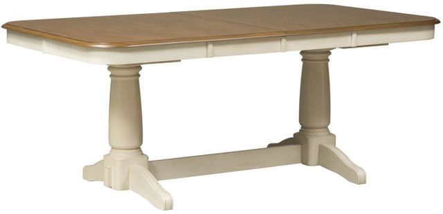 Liberty Furniture Springfield 5 Piece Two-Tone Double Pedestal Table Set 3