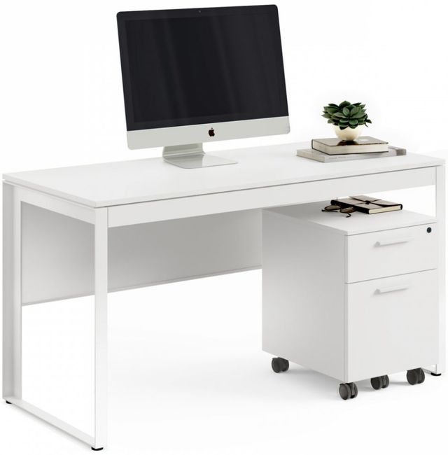 BDI Linea™ Satin White Desk 3