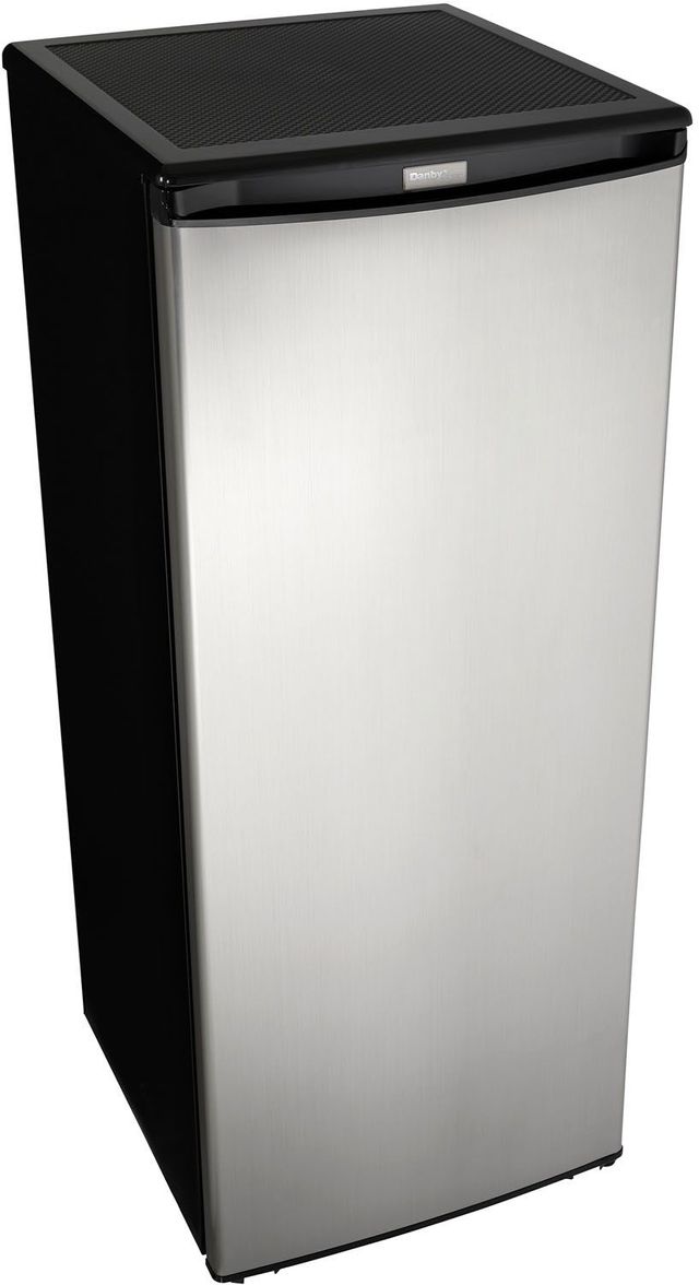 Danby® Designer 8.5 Cu. Ft. Black with Stainless Steel Upright Freezer 4