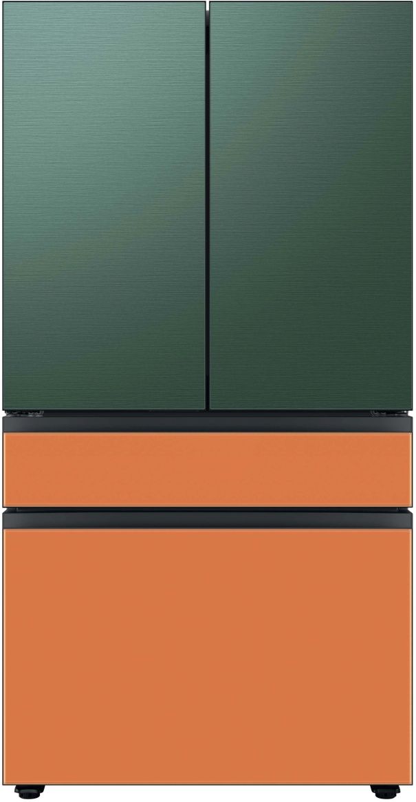 Samsung Bespoke 36" Clementine Glass French Door Refrigerator Bottom Panel 9