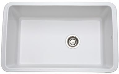 Rohl® Allia 32" Undermount Kitchen Sink-White-0