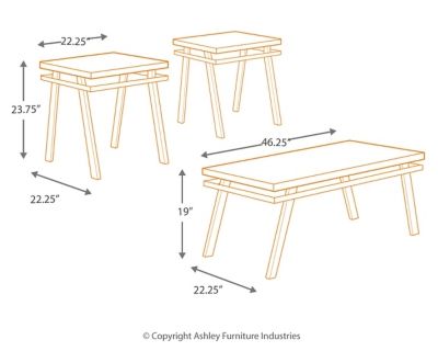 Signature Design by Ashley® Paintsville 3 Piece Bronze Occasional Table Set-3