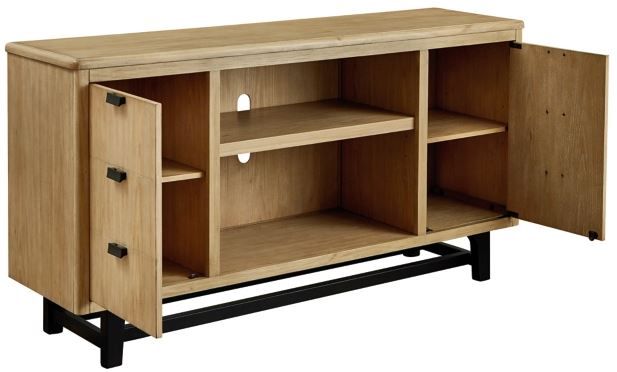 Signature Design by Ashley® Freslowe Light Brown/Black Large TV Stand 3