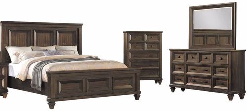 New Classic® Home Furnishings Sevilla 4-Piece Walnut Queen Bedroom Set with Chest