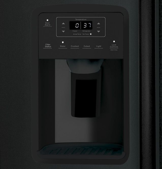 GE® 25.3 Cu. Ft. Black Side-by-Side Refrigerator 6