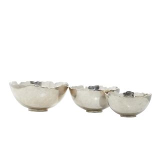 Uma Home Venus Williams Collection Silver Aluminum Bowls - Set of 3