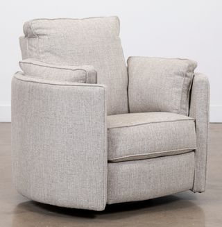 Klaussner® Ryder Mebane Alabaster Reclining Swivel Chair
