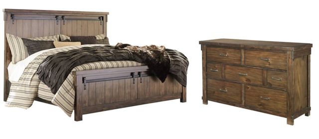 Signature Design by Ashley® Lakeleigh 2-Piece Brown Queen Panel Bed Set-0