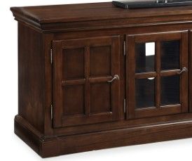 Leick Bella Maison Dark Brown Heartwood Cherry TV Stand with Lever Handles 1