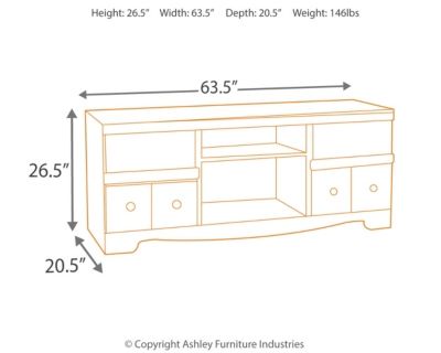 Signature Design by Ashley® Shay Black Large TV Stand 4