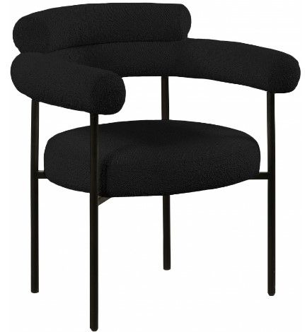 Meridian Furniture Blake Black Boucle Dining Chair | Mid Tenn Furniture ...