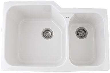 Rohl® Allia 30" Undermount Kitchen Sink-White-0