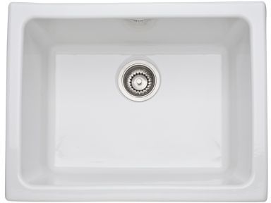 Rohl® Allia 24" Undermount Kitchen Sink-White-0